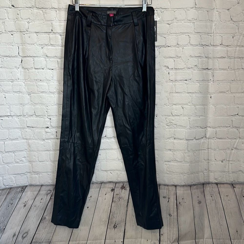 Vince Camuto Womens BlackβFauxβ Leather Pants size 4 NEW